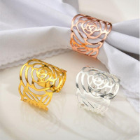 N/RING FLORAL ROSE GOLD