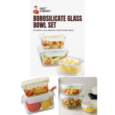 GLASS BOX SET 3PC RECT