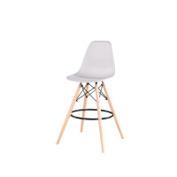 WOODEN LEG BAR STOOL WHITE