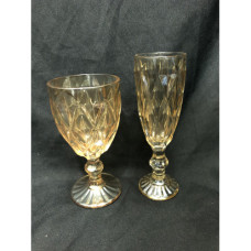 Gold 6pc Wine Glass