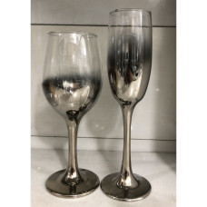 Silver Champagne Glass 6PC