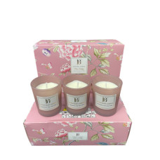 3PC VOTIVE SET PINK
