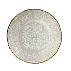 UNDERPLATE GLASS FLORAL