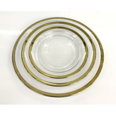 GLASS PLATE SET 3PC CLEAR