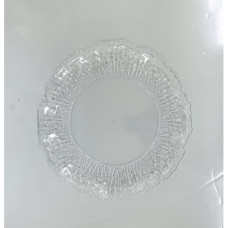 PLASTIC UNDERPLATE FLOWER CLEAR
