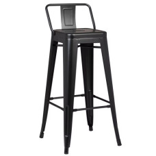 METAL BAR STOOL CAFE BLACK