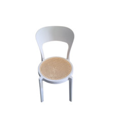PLASTIC CHAIR WHITE RND