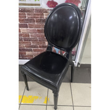 PLASTIC CHAIR FULLBACK BLACK